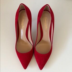 Gianvito Rossi Scarlet Suede Heels